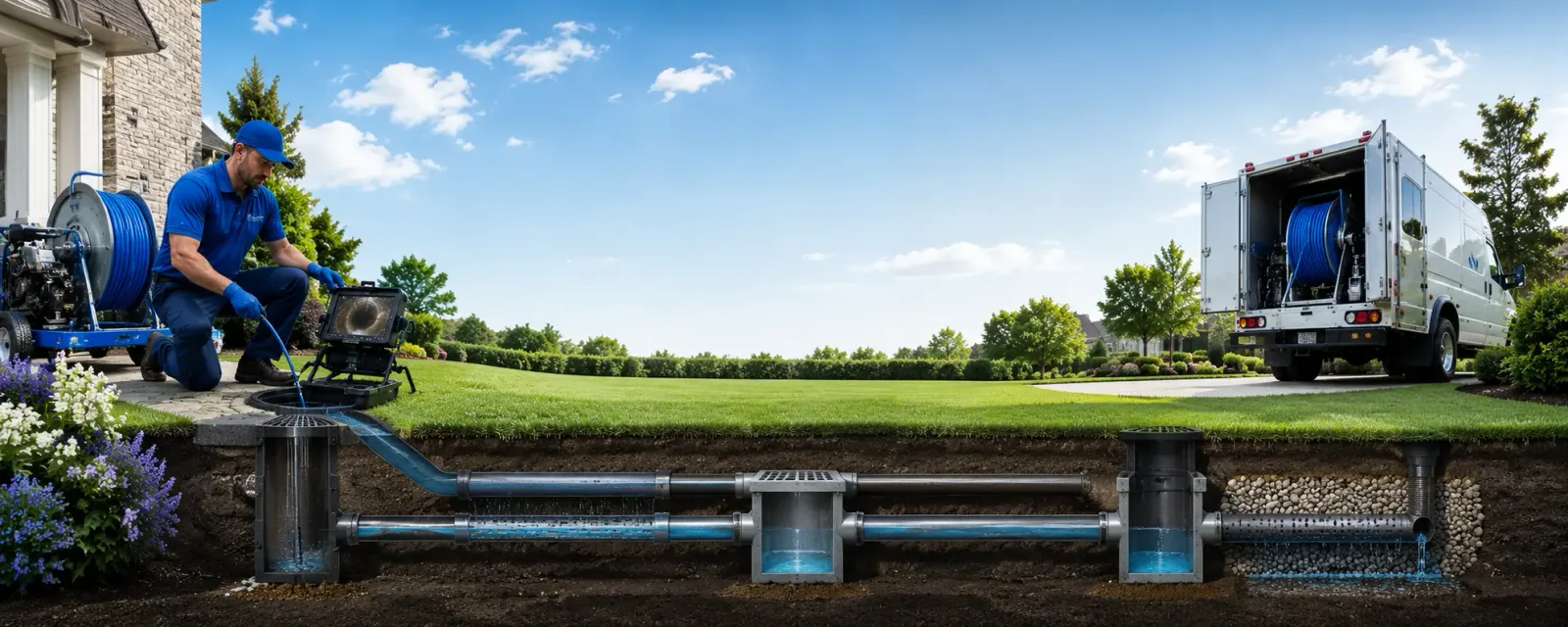 Outdoor drain cleaning information for Long Barn, CA